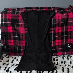 Blue Papaya Black Short Sleeve Dress With Purple Design